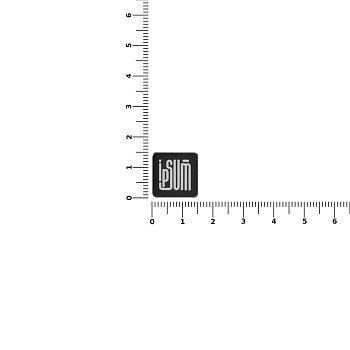 Квадратный шильдик на резинку Direct, черный