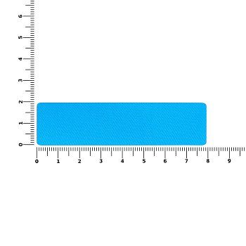 Наклейка тканевая Lunga, S, голубая