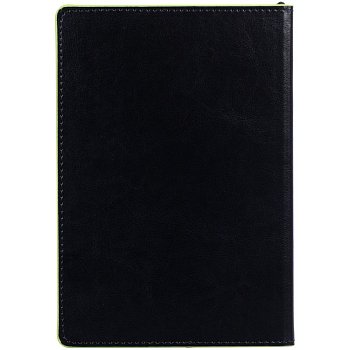 Ежедневник Alanis, недатированный, черный с зеленым