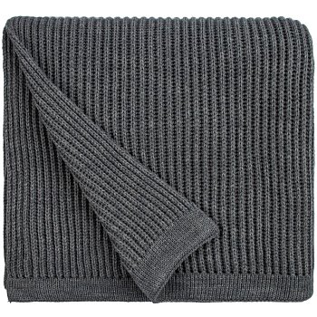 Плед Shirr, серый меланж