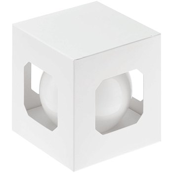 Оформительский шар Finery, 8 см, глянцевый белый