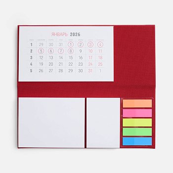 Календарь настольный Grade, красный