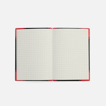 Блокнот Accenti Mini, черный с красным