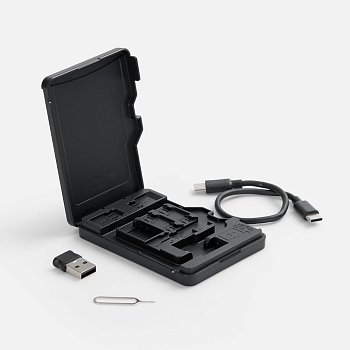 Футляр для карт памяти и SIM-карт Multitask, черный