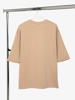 Футболка оверсайз унисекс Kosmos 2.0, бежевая