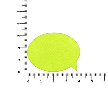 Наклейка тканевая Lunga Bubble, M, желтый неон