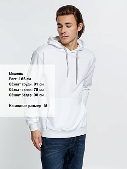 Толстовка с капюшоном Kirenga, белая (белоснежная)