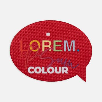 Наклейка тканевая Lunga Bubble, M, красная