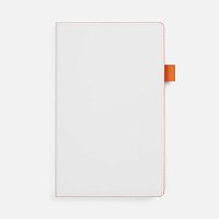 Ежедневник White Shall, недатированный, бело-оранжевый