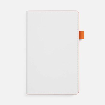 Ежедневник White Shall, недатированный, бело-оранжевый