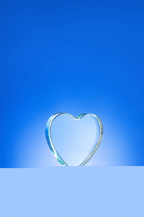 Стела Pictory Heart, прозрачная