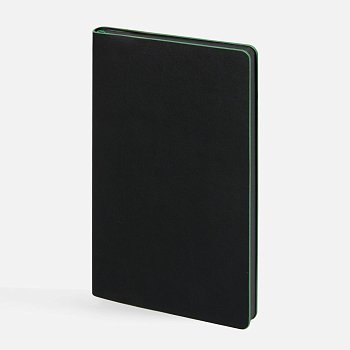 Ежедневник Trait, недатированный, черный с зеленым