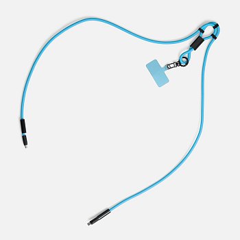 Кабель-ланьярд energyFlex Power Delivery 60 Вт, голубой