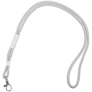 Шнурок для бейджа Tube Metal, серый