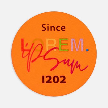 Наклейка тканевая Lunga Round, M, оранжевый неон