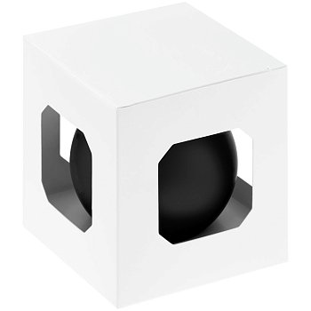 Елочный шар Finery Matt, 8 см, матовый черный