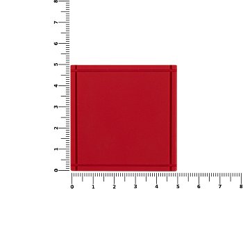 Лейбл из ПВХ Dzeta, L, красный