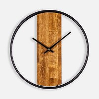 Часы Woodix, черные с коричневым