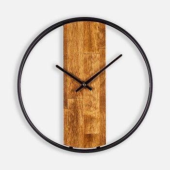 Часы Woodix, черные с коричневым