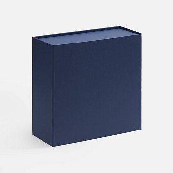 Коробка складная Quadra Fold, темно-синяя