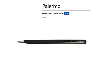 Ручка шариковая автоматическая BrunoVisconti® PALERMO цвет корпуса черный, soft-touch, 0.7 мм