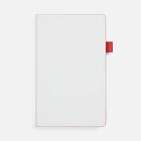 Ежедневник White Shall, недатированный, бело-красный