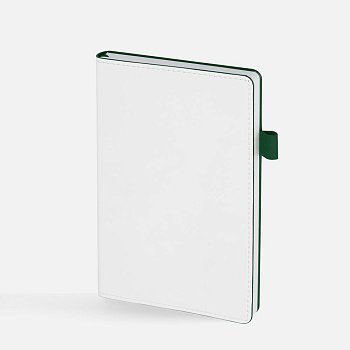 Ежедневник White Shall, недатированный, бело-зеленый