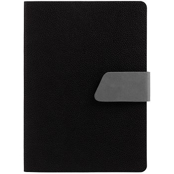 Ежедневник Boom, недатированный, черный с серым