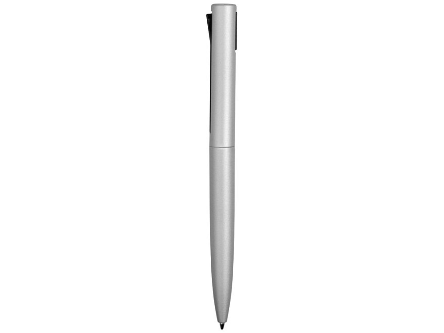 Ручка металлическая шариковая Bevel, серебристый/черный